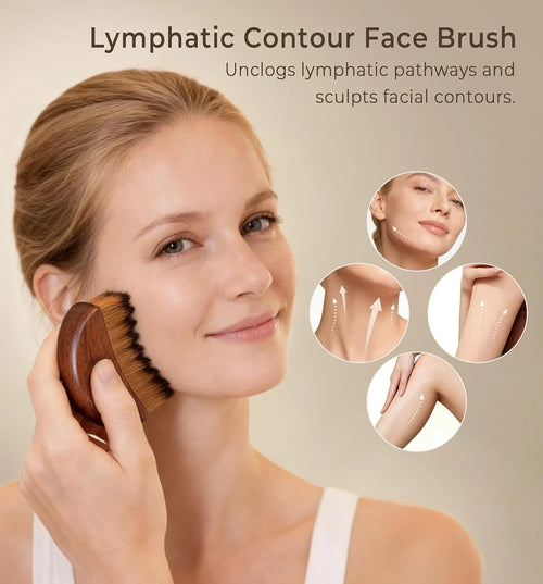 Wooden Lymphatic Drainage Face Brush