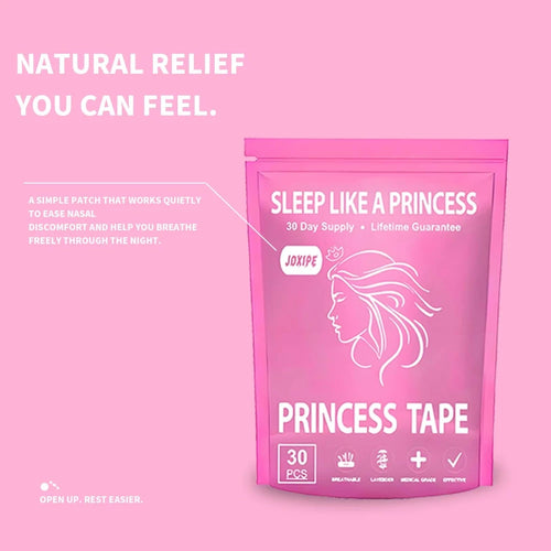 Mouth Tape for Sleeping - 60 Strips (1 Month Supply), Gentle Adhesion Pink Strips, Snoring Relief & Nasal Breathing Aid for Yoga/Gym